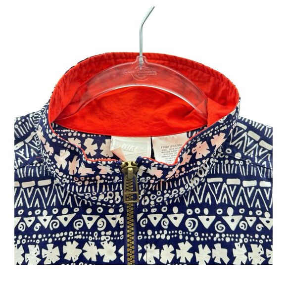 Vintage Nike Jacket Mens M 8-10 Blue Geo 1/4 Zip Windbreaker Anorak 90s Y2K - Picture 5 of 14